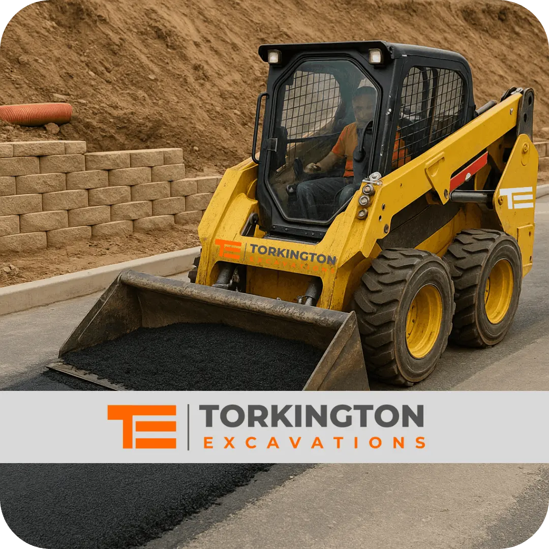 Groundworkers preparing footings for a new build foundation