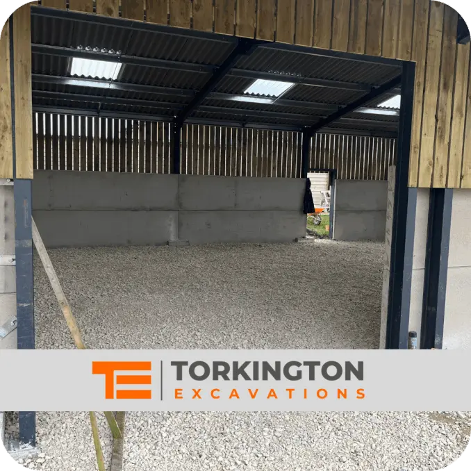 Foundation trench reinforced with steel ready for concrete